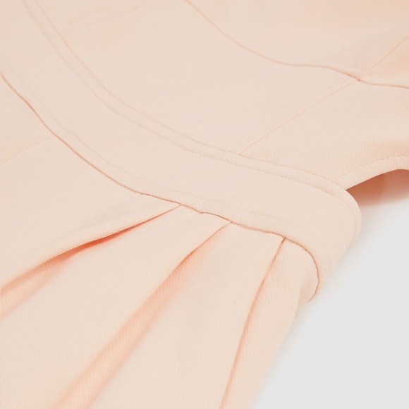 Reiss Dion Wide-Leg Cut-Out Waist Trouser Pant Jumpsuit, Pale Pink, Size 6, NWOT - Picture 11 of 15